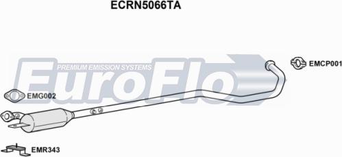 EuroFlo ECRN5066TA - Каталізатор autocars.com.ua