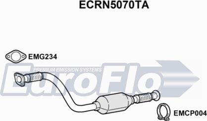 EuroFlo ECRN5070TA - Каталізатор autocars.com.ua