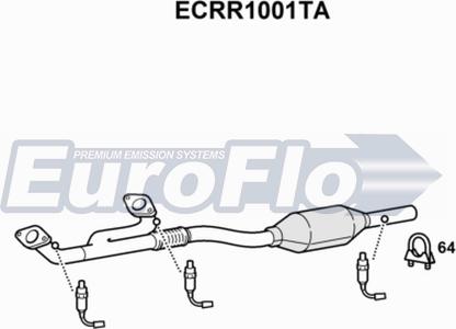 EuroFlo ECRR1001TA - Каталізатор autocars.com.ua