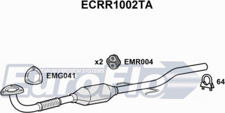 EuroFlo ECRR1002TA - Каталізатор autocars.com.ua