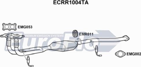 EuroFlo ECRR1004TA - Каталізатор autocars.com.ua