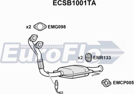 EuroFlo ECSB1001TA - Каталізатор autocars.com.ua