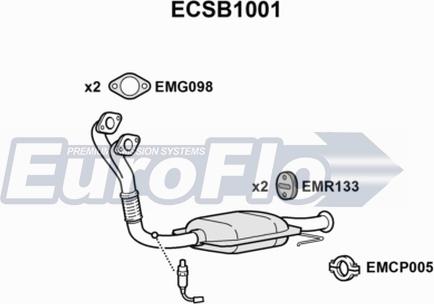 EuroFlo ECSB1001 - Каталізатор autocars.com.ua