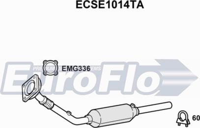 EuroFlo ECSE1014TA - Каталізатор autocars.com.ua