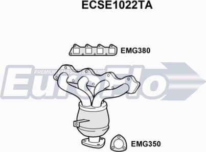 EuroFlo ECSE1022TA - Каталізатор autocars.com.ua