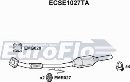 EuroFlo ECSE1027TA - Каталізатор autocars.com.ua