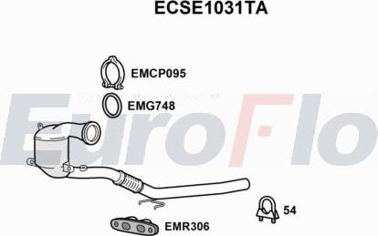 EuroFlo ECSE1031TA - Каталізатор autocars.com.ua