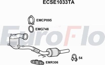 EuroFlo ECSE1033TA - Каталізатор autocars.com.ua