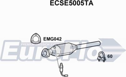 EuroFlo ECSE5005TA - Каталізатор autocars.com.ua