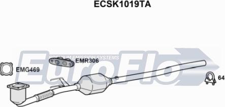 EuroFlo ECSK1019TA - Каталізатор autocars.com.ua