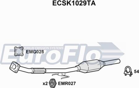 EuroFlo ECSK1029TA - Каталізатор autocars.com.ua