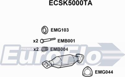 EuroFlo ECSK5000TA - Каталізатор autocars.com.ua