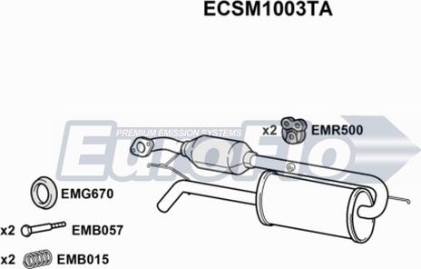 EuroFlo ECSM1003TA - Каталізатор autocars.com.ua