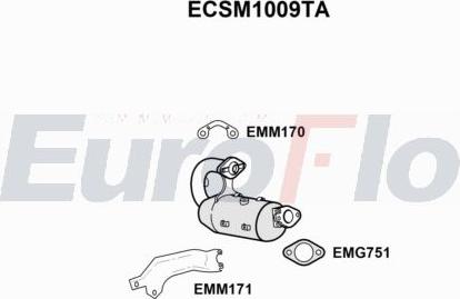EuroFlo ECSM1009TA - Каталізатор autocars.com.ua