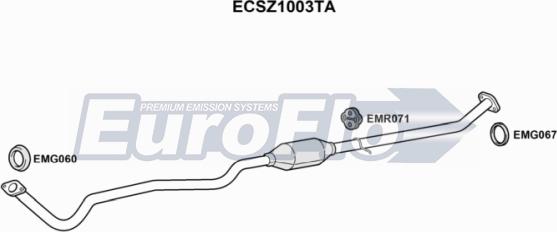 EuroFlo ECSZ1003TA - Каталізатор autocars.com.ua