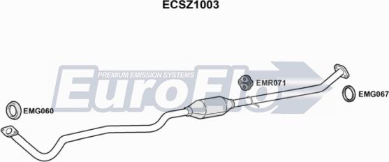 EuroFlo ECSZ1003 - Каталізатор autocars.com.ua