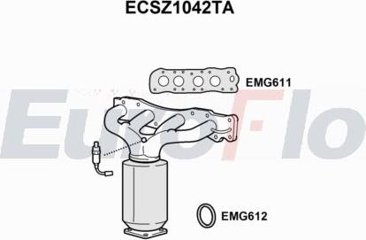 EuroFlo ECSZ1042TA - Каталізатор autocars.com.ua