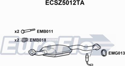 EuroFlo ECSZ5012TA - Каталізатор autocars.com.ua