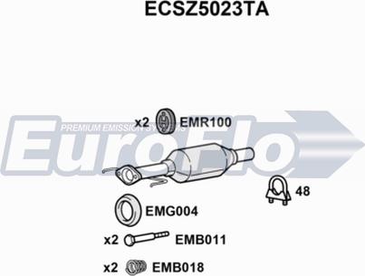 EuroFlo ECSZ5023TA - Каталізатор autocars.com.ua