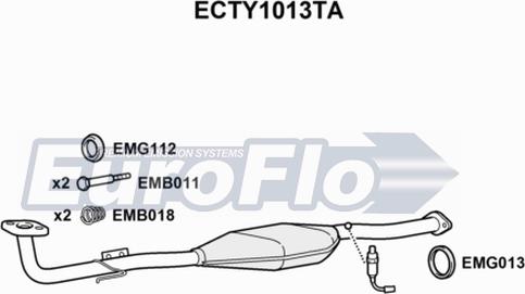 EuroFlo ECTY1013TA - Каталізатор autocars.com.ua