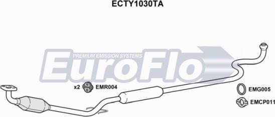 EuroFlo ECTY1030TA - Каталізатор autocars.com.ua