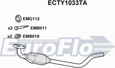 EuroFlo ECTY1033TA - Каталізатор autocars.com.ua