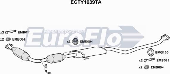 EuroFlo ECTY1039TA - Каталізатор autocars.com.ua