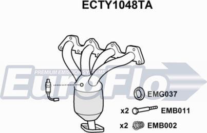 EuroFlo ECTY1048TA - Каталізатор autocars.com.ua