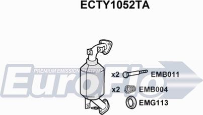 EuroFlo ECTY1052TA - Каталізатор autocars.com.ua
