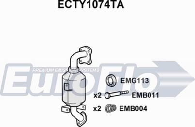 EuroFlo ECTY1074TA - Каталізатор autocars.com.ua