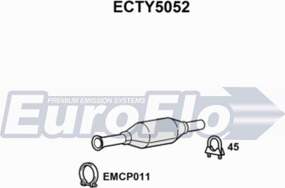 EuroFlo ECTY5052 - Каталізатор autocars.com.ua