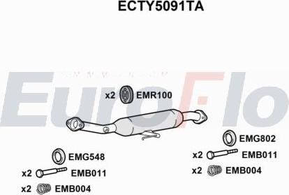 EuroFlo ECTY5091TA - Каталізатор autocars.com.ua