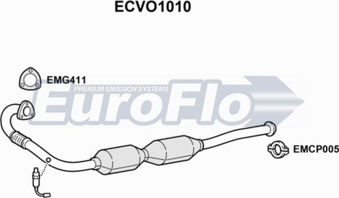 EuroFlo ECVO1010 - Каталізатор autocars.com.ua