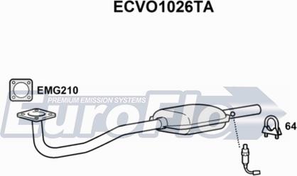 EuroFlo ECVO1026TA - Каталізатор autocars.com.ua