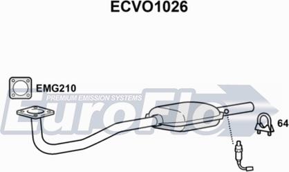 EuroFlo ECVO1026 - Каталізатор autocars.com.ua