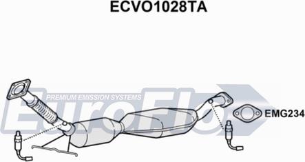 EuroFlo ECVO1028TA - Каталізатор autocars.com.ua