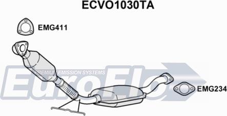 EuroFlo ECVO1030TA - Каталізатор autocars.com.ua