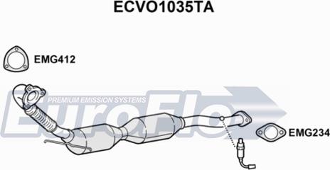 EuroFlo ECVO1035TA - Каталізатор autocars.com.ua