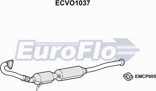 EuroFlo ECVO1037 - Каталізатор autocars.com.ua