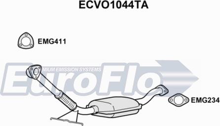 EuroFlo ECVO1044TA - Каталізатор autocars.com.ua