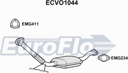 EuroFlo ECVO1044 - Каталізатор autocars.com.ua