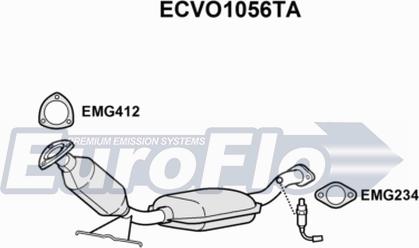 EuroFlo ECVO1056TA - Каталізатор autocars.com.ua