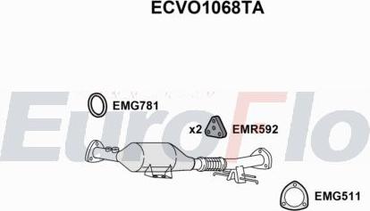 EuroFlo ECVO1068TA - Каталізатор autocars.com.ua