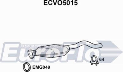 EuroFlo ECVO5015 - Каталізатор autocars.com.ua