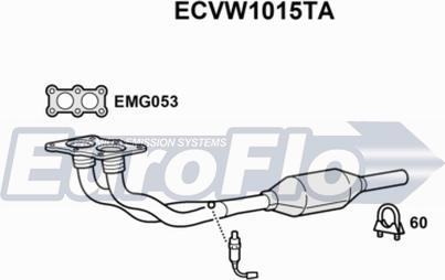 EuroFlo ECVW1015TA - Каталізатор autocars.com.ua