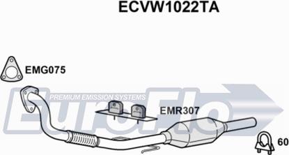 EuroFlo ECVW1022TA - Каталізатор autocars.com.ua