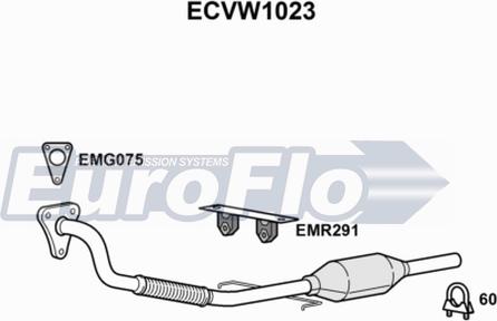 EuroFlo ECVW1023 - Каталізатор autocars.com.ua