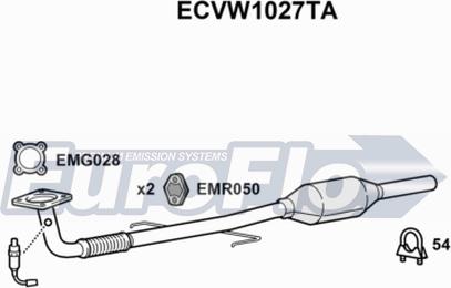 EuroFlo ECVW1027TA - Каталізатор autocars.com.ua