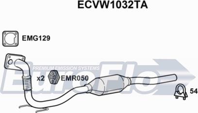 EuroFlo ECVW1032TA - Каталізатор autocars.com.ua