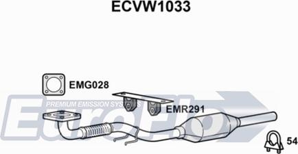 EuroFlo ECVW1033 - Каталізатор autocars.com.ua